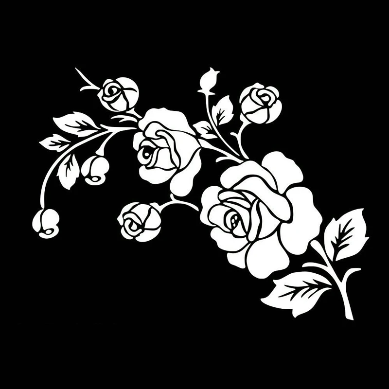 Car Accessories On Amazon - Car Stickers Rose Flower Vinyl Decals