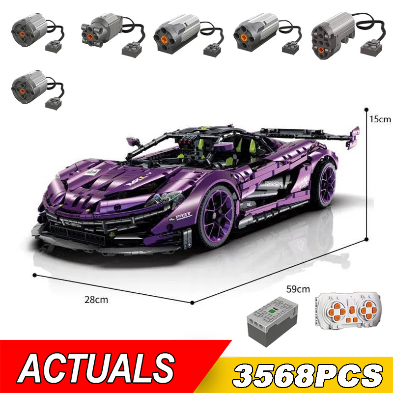Car Accessories For Boys - 3568pcs RC Technical Remote Control Sports
