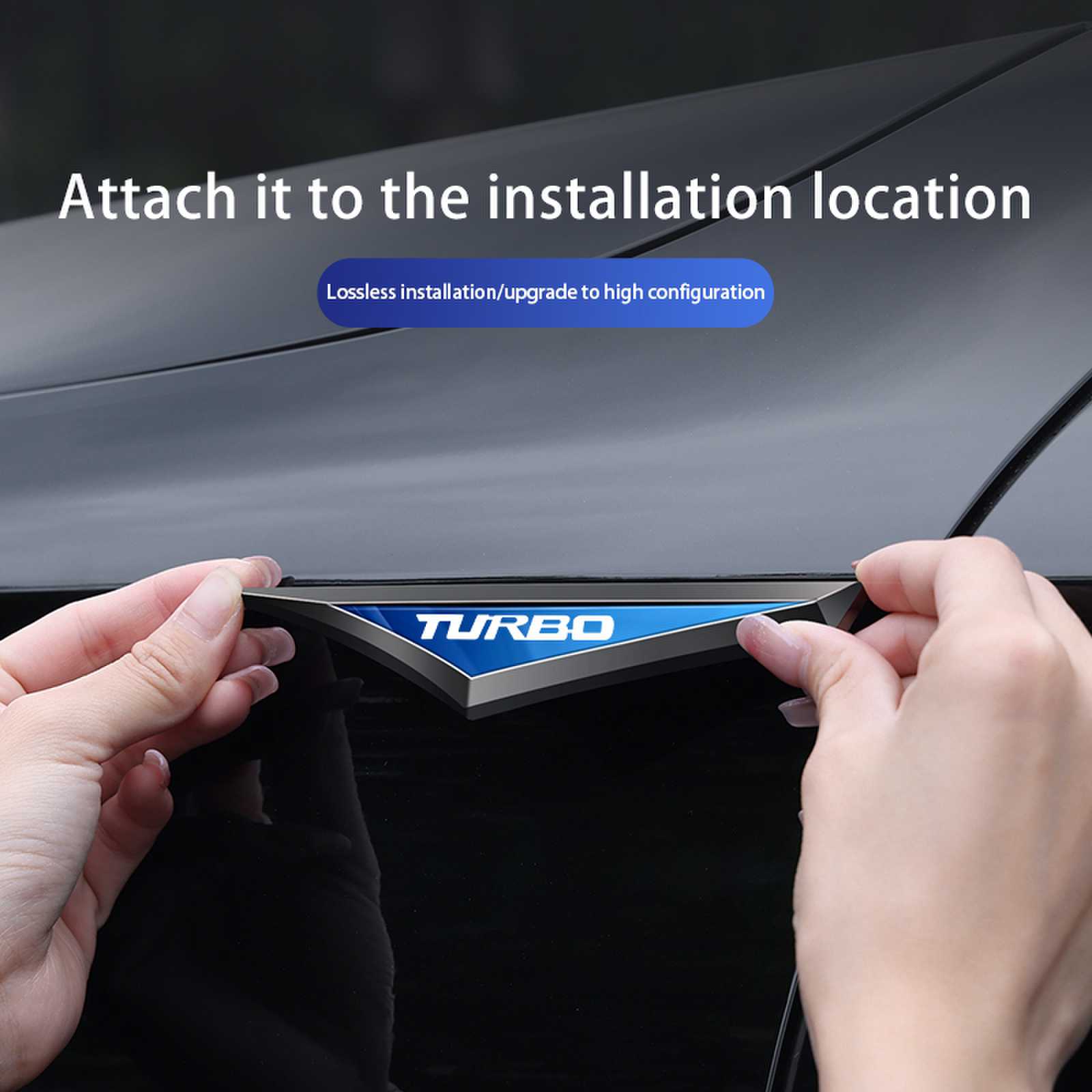 New Fashion Turbo Logo Car Met - Car Accessories Logo avaliação e preço