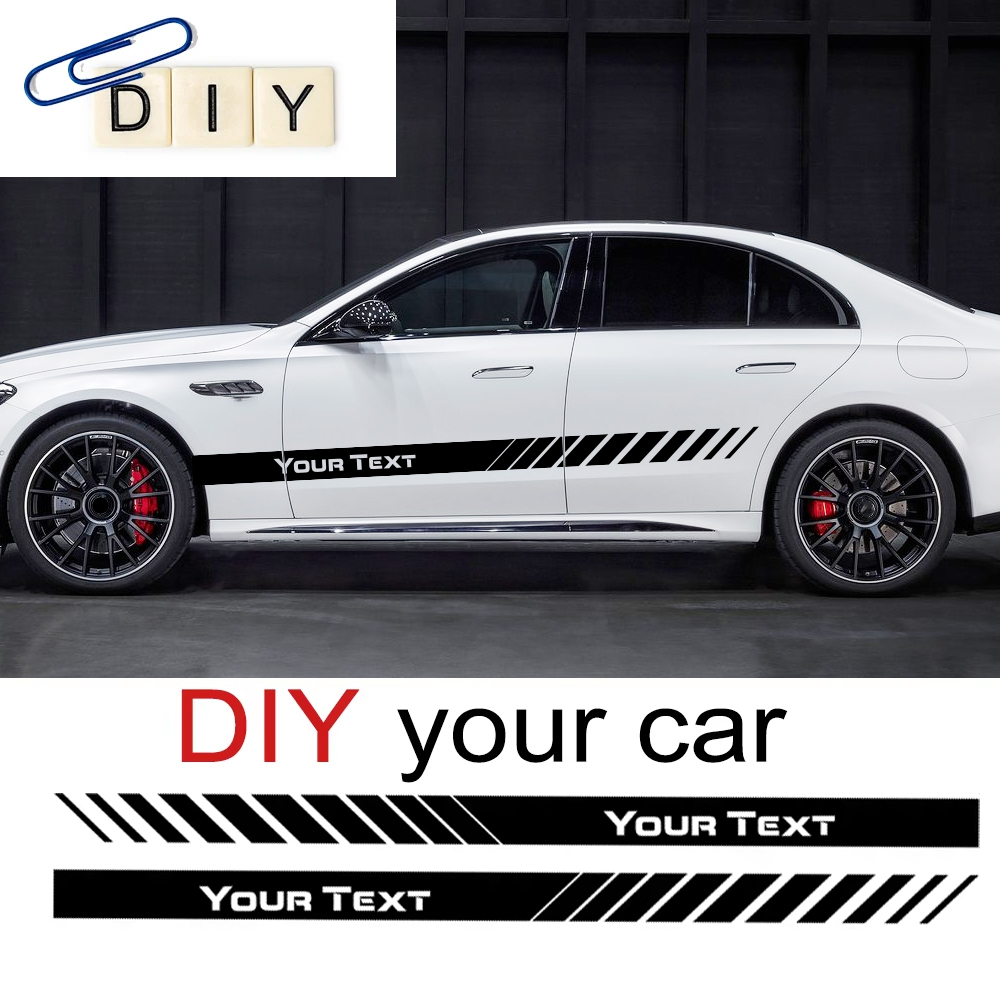 Custom Text Car Side Door Stri - Car Accessories On Amazon avaliação e preço