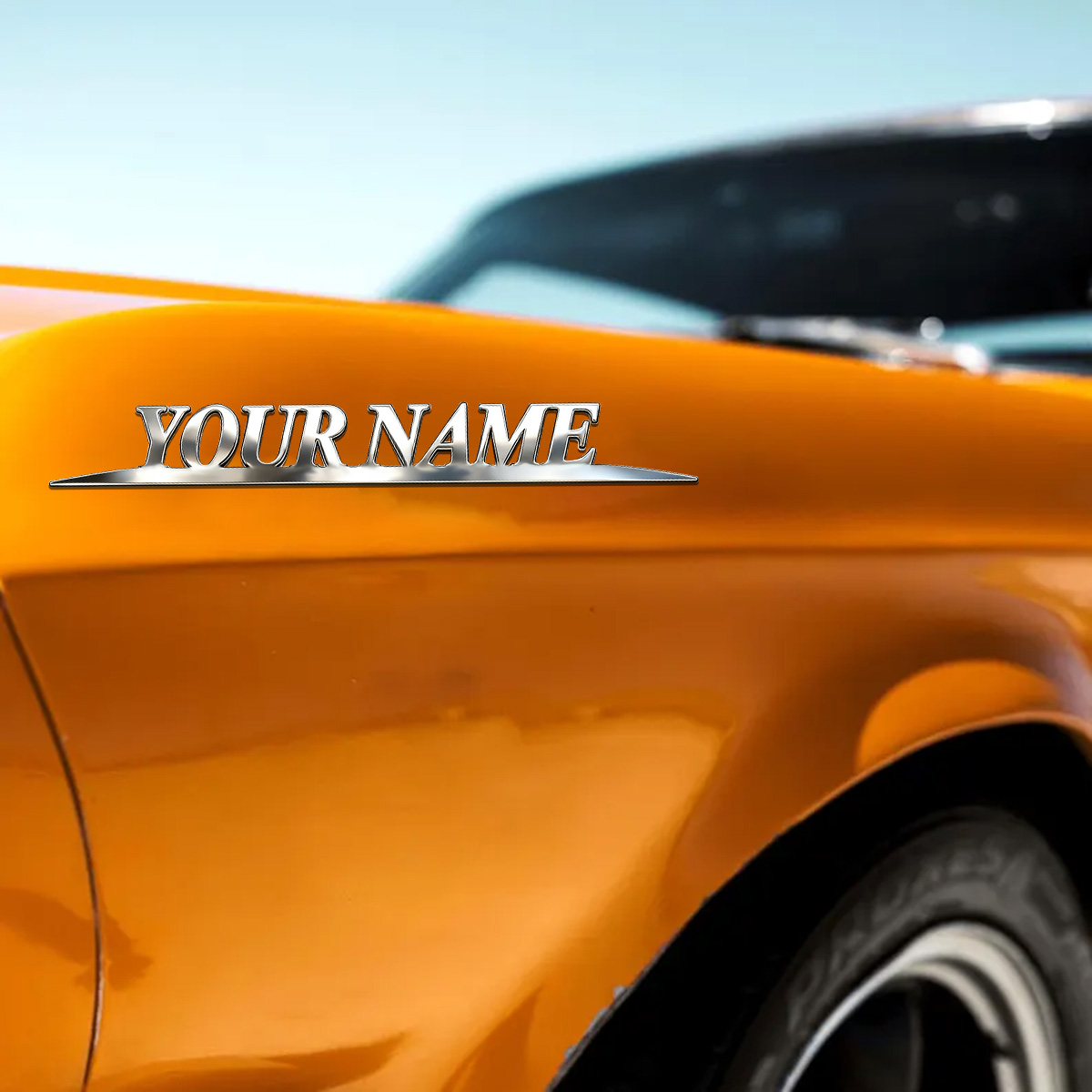 Metal Trendy YOUR NAME Sticker - Car Accessories Logo avaliação e preço